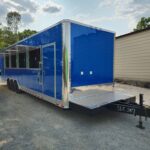 8.5' X 32' Blue Video Game Arcade Concession Trailer