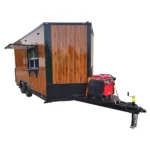 8.5' X 14' Wood Grain Concession Trailer Food Event Catering