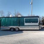 8.5' x 24' Concession Food Trailer Emerald Green With Appliances