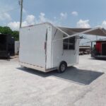 8.5' x 12' White Concession Food Trailer With Appliances