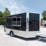 8.5' x 12' Black Concession Food Trailer
