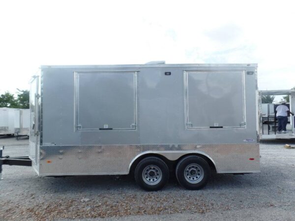 8.5' x 15' Silver Frost Custom Concession Food Trailer - Image 4