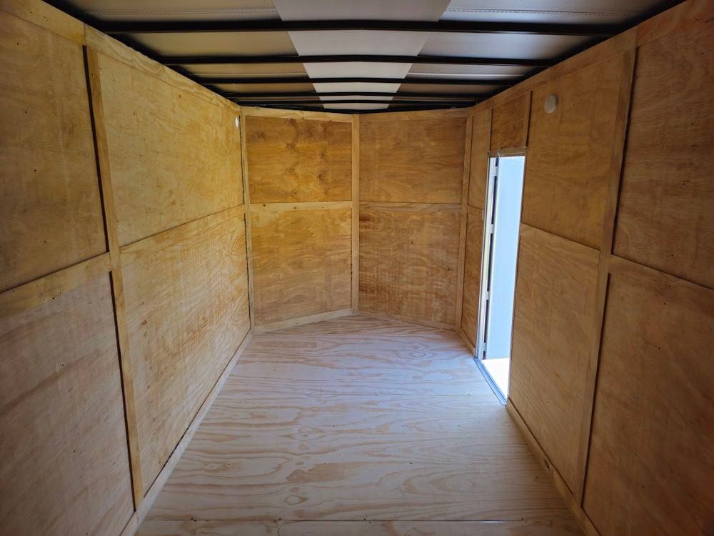 7' X 16' White Vnose Enclosed Trailer (2) 3,500lb Axles 7ft With Splash Guards - Image 5