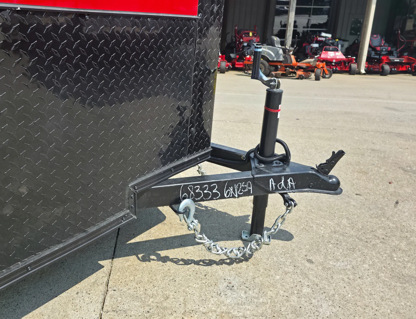 6x12 Enclosed Trailer Red V-Nose Blackout Package 3,500lb Axle Storage - Image 6