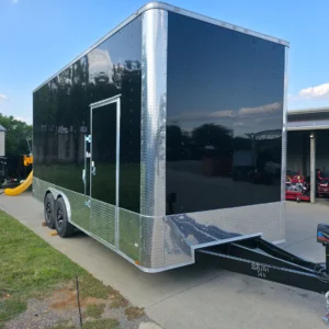 8.5x20 Enclosed Flat Nose with 9' Interior Height (2) 7,000LB Axles