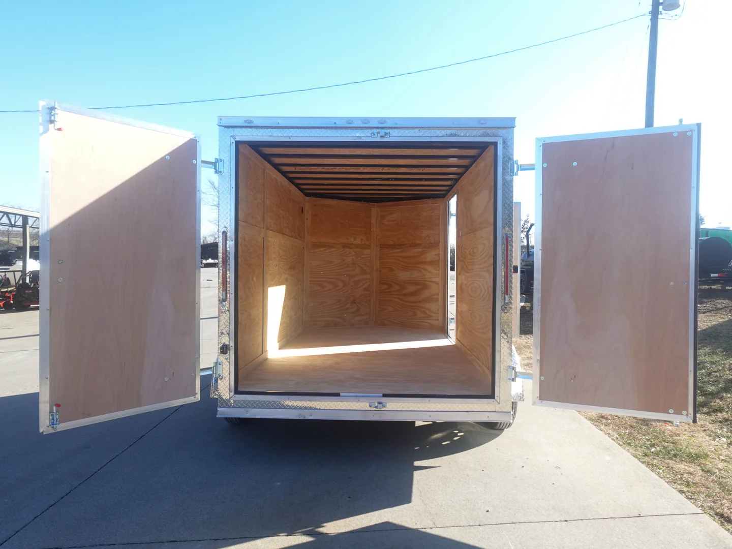 7x12 Tandem White V-Nose Enclosed Trailer - Image 5