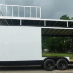 8.5x22 White Hybrid Enclosed Drone Trailer With 30 AMP Electrical Package & (2) 7K Axles