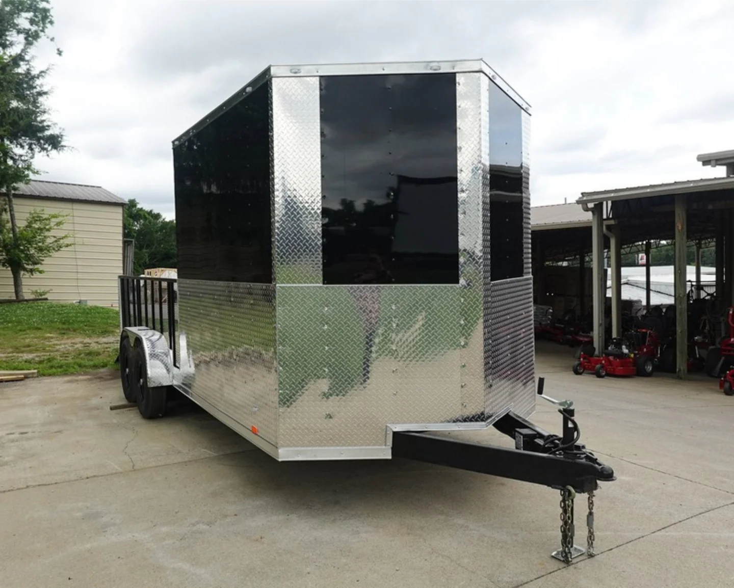 7x20 Black Hybrid Enclosed Trailer ATP Floor (2) 7K Axles - Image 2