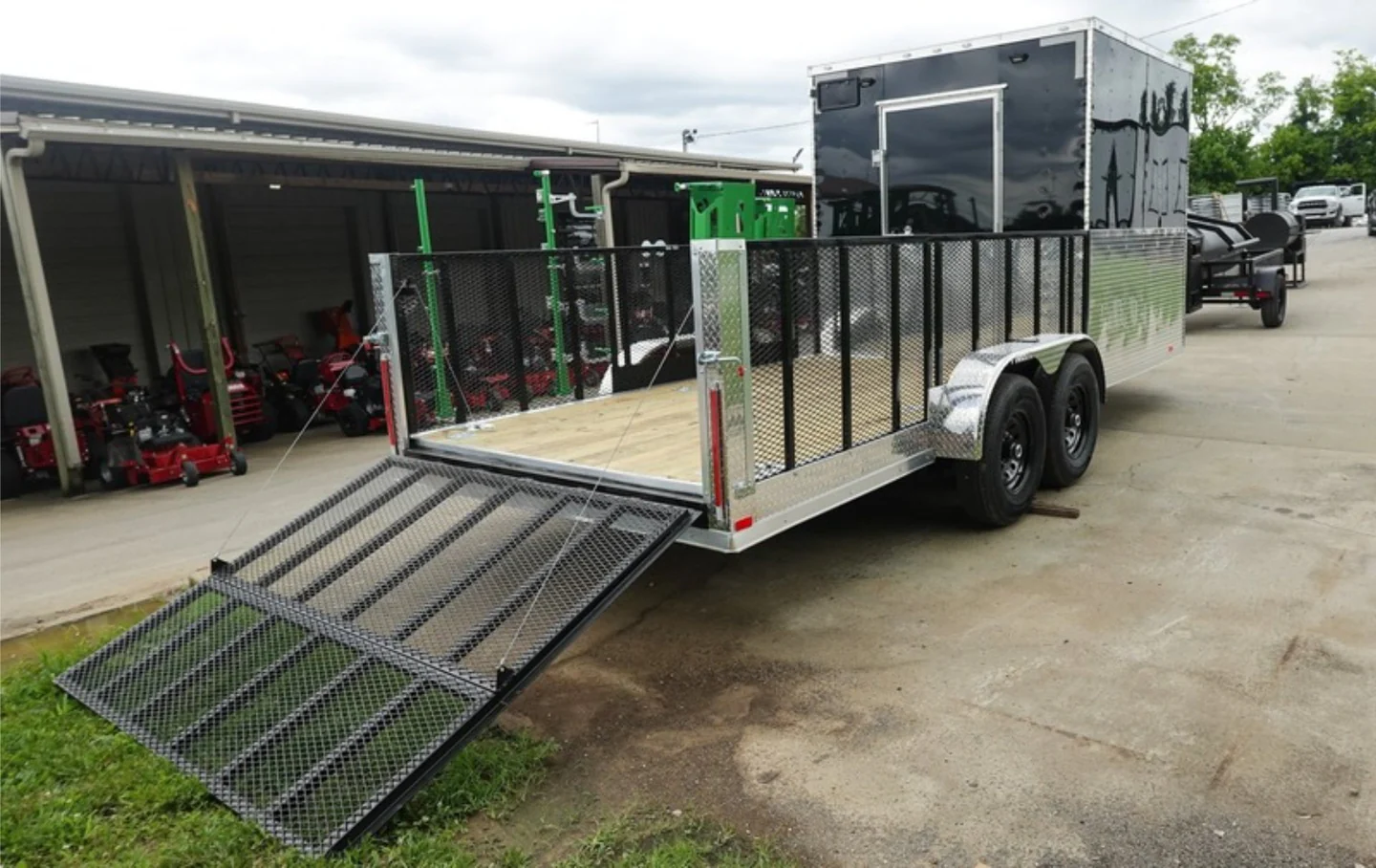 7x20 Black Hybrid Enclosed Trailer ATP Floor (2) 7K Axles - Image 3