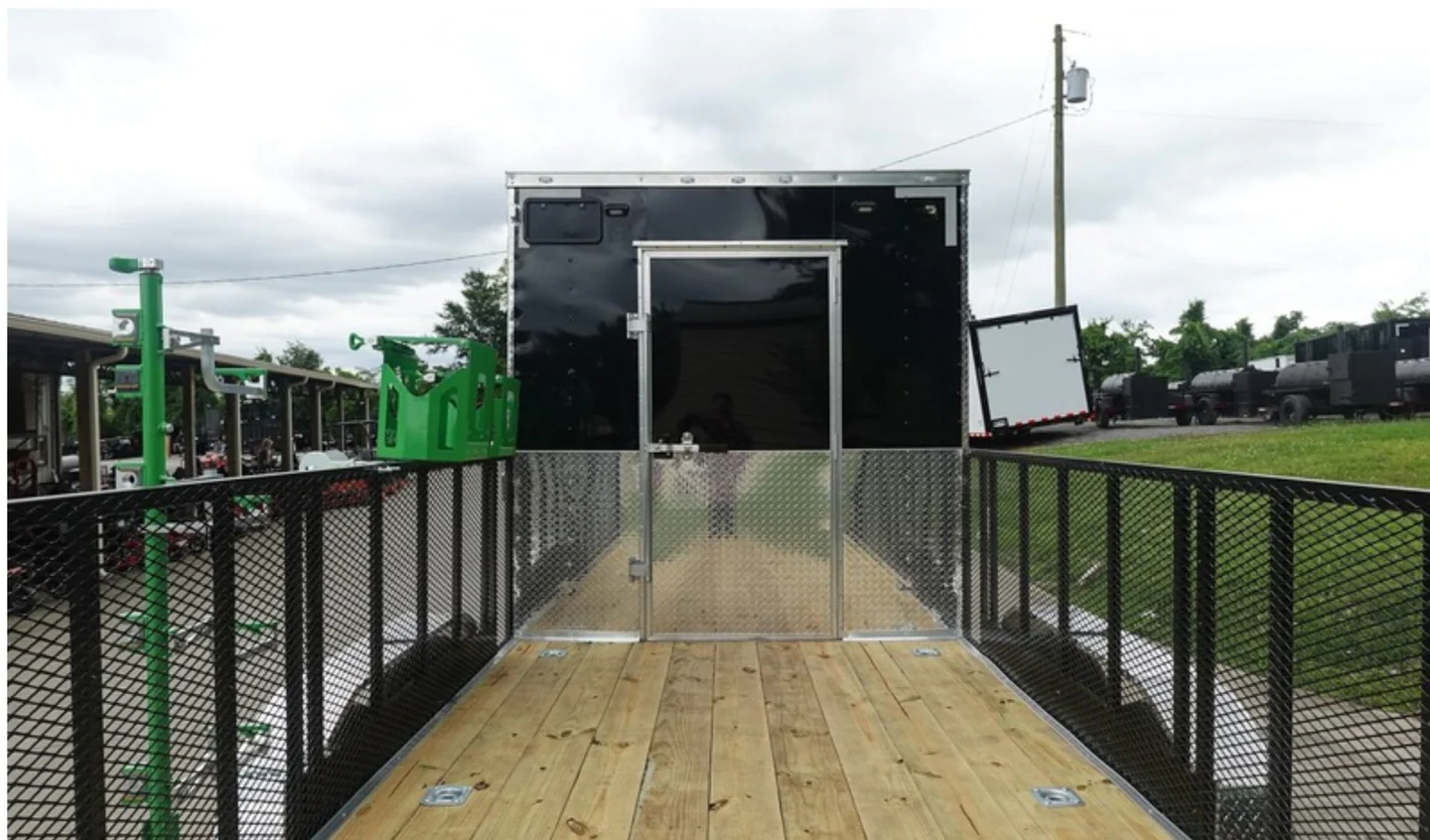 7x20 Black Hybrid Enclosed Trailer ATP Floor (2) 7K Axles - Image 4