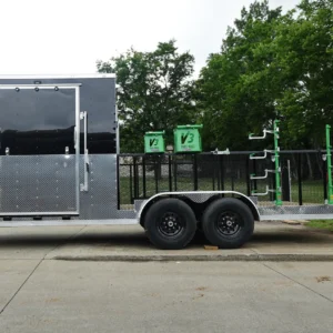 7x20 Black Hybrid Enclosed Trailer ATP Floor (2) 7K Axles