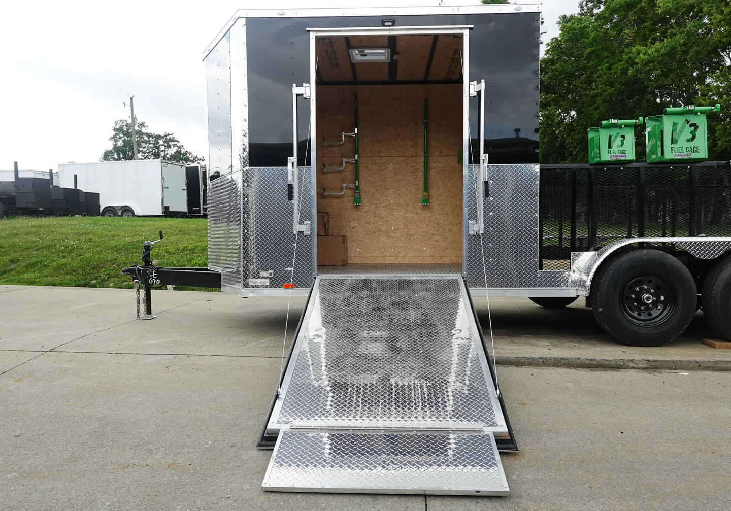 7x20 Black Hybrid Enclosed Trailer ATP Floor (2) 7K Axles - Image 5