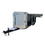 8.5' X 36' White Custom Enclosed Car Hauler (3) 7,000lb Spread Axles