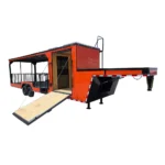 8.5' X 38' Gooseneck Orange Drone and Equipment Agricultural Spray Trailer