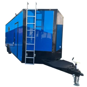 8.5' X 24' Cobalt Blue With Blackout Custom Enclosed Trailer