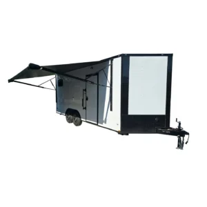 8.5' X 20' White With Blackout Trim Custom Enclosed Office Trailer