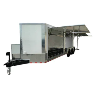 8.5' X 32' Enclosed Trailer White Custom Car Hauler