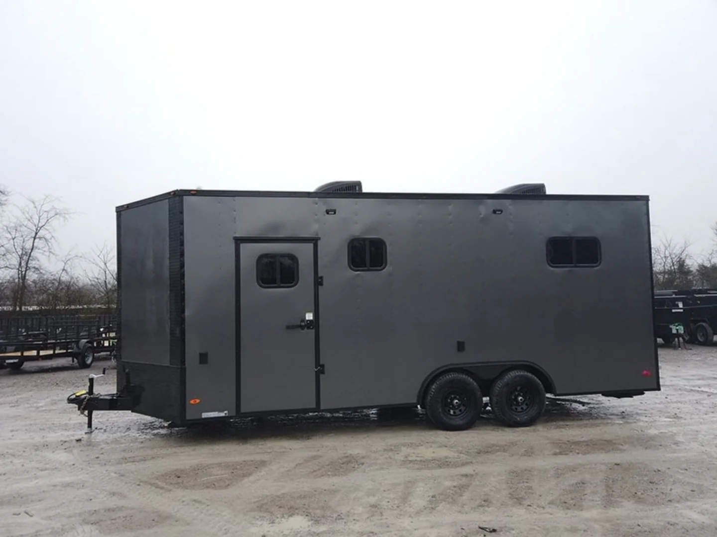 8.5' x 20' Charcoal Gray Custom Office Enclosed Trailer