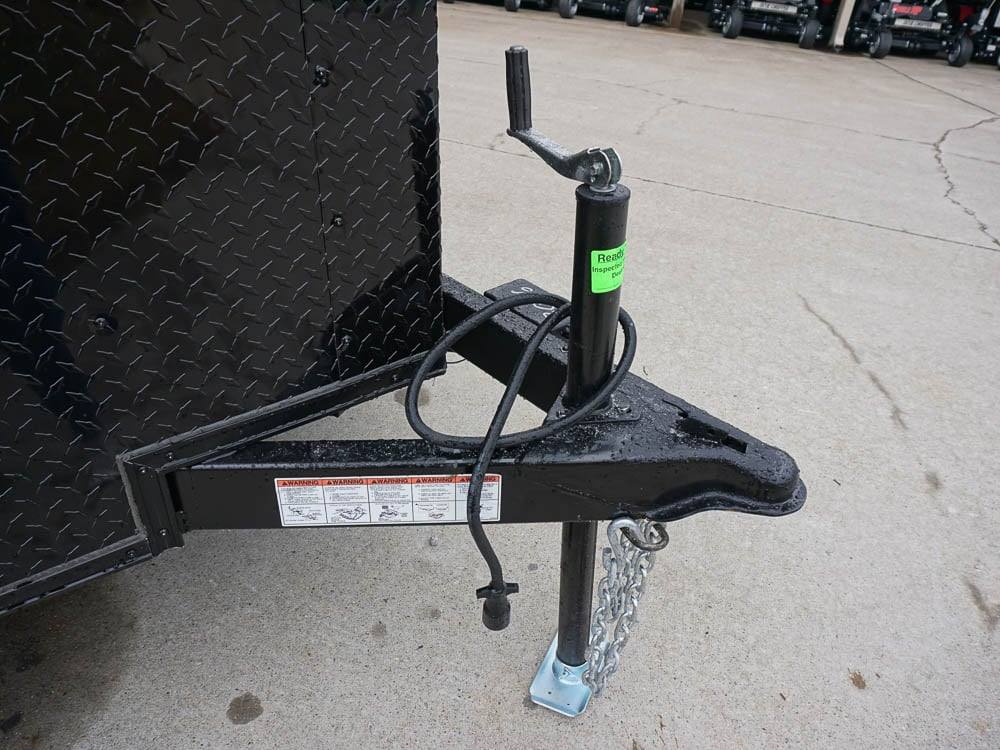 7x14 Enclosed Trailer Red V-Nose Blackout Package 3,500lb Axle Storage - Image 5