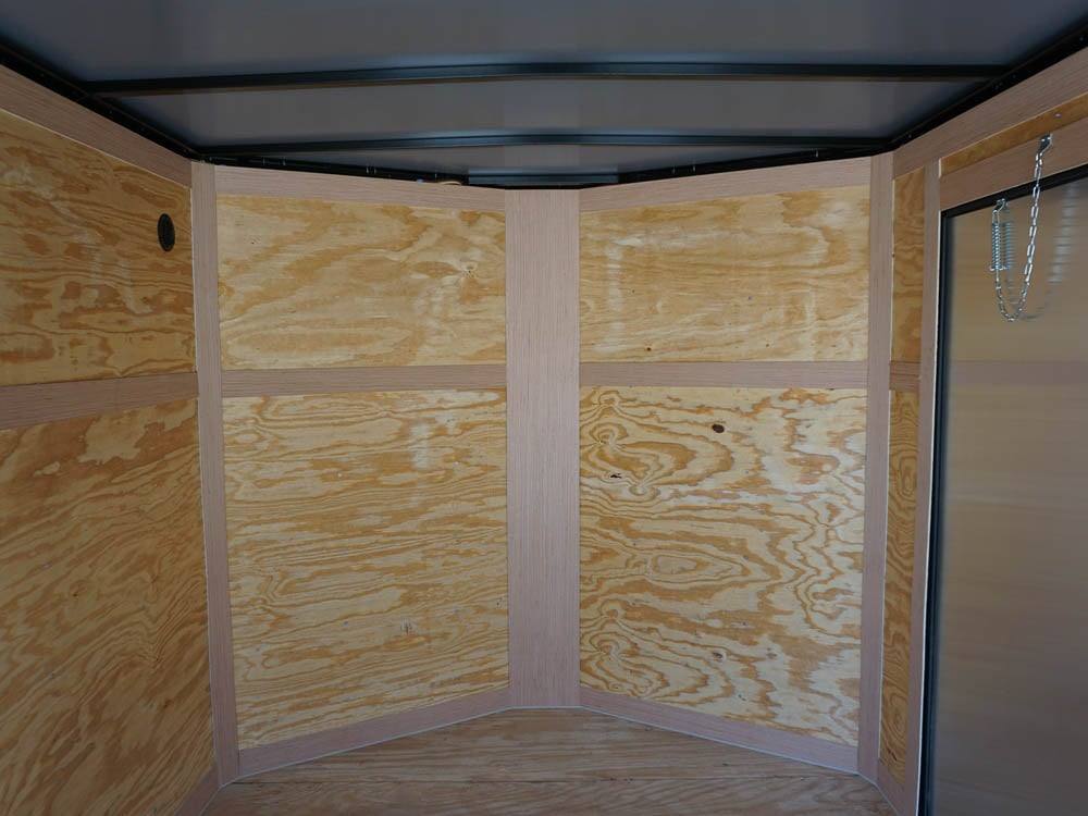 7x12 Enclosed Trailer Silver V-Nose Blackout Package 3,500lb Axle Storage - Image 6