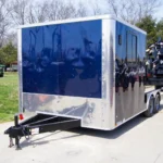 8.5x20 Hybrid Enclosed Trailer with Back Door (2) 5,200lb Axles Storage