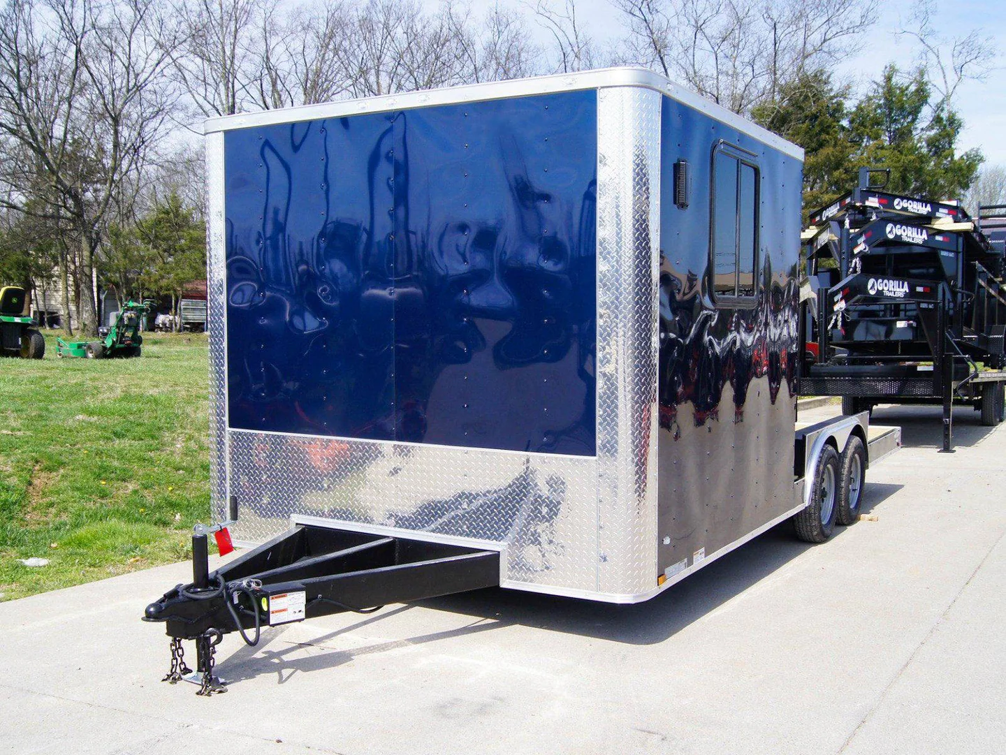 8.5x20 Hybrid Enclosed Trailer with Back Door (2) 5,200lb Axles Storage