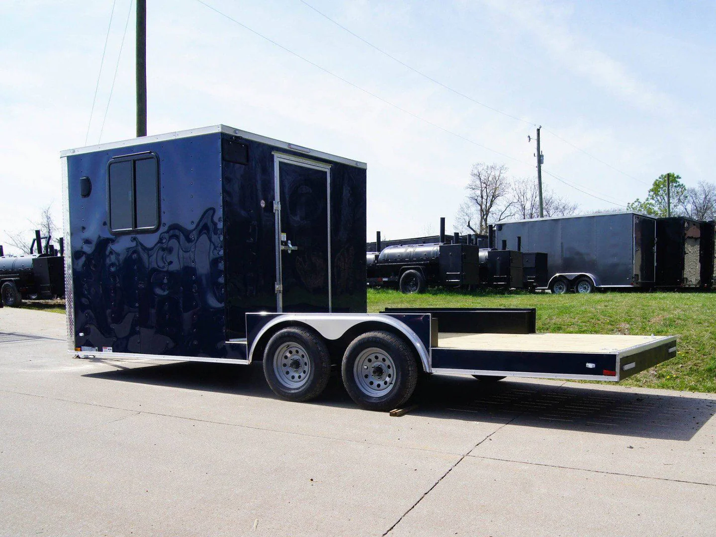 8.5x20 Hybrid Enclosed Trailer with Back Door (2) 5,200lb Axles Storage - Image 2
