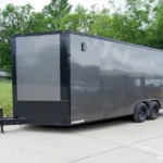 8.5x20 Charcoal Enclosed Trailer with Blackout Package (2) 5200lb Axles Storage