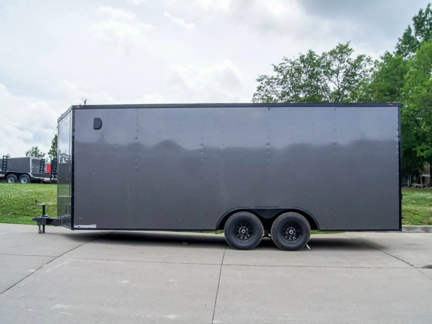 8.5x20 Charcoal Enclosed Trailer with Blackout Package (2) 5200lb Axles Storage - Image 2