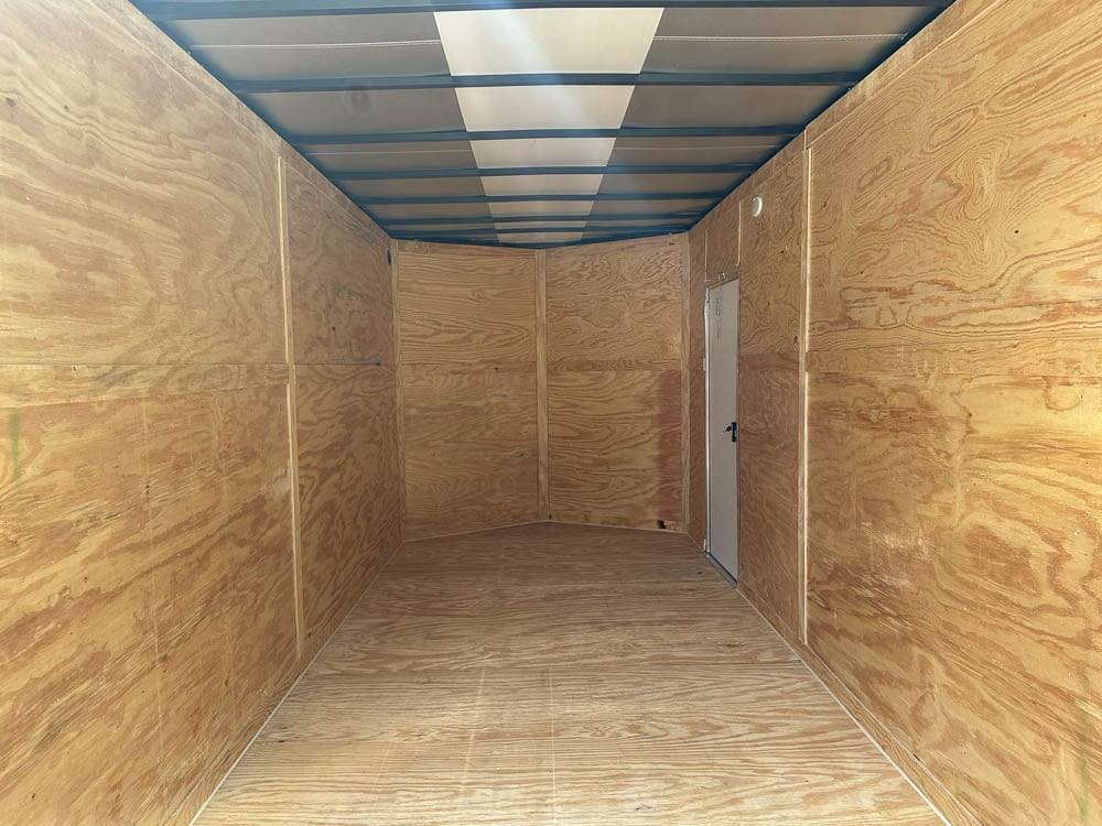 7x16 Black V-Nose Enclosed Storage Trailer (2) 3,500lb Axles - Image 5