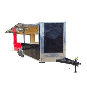 8.5' X 22' Red & Black Custom Enclosed Trailer